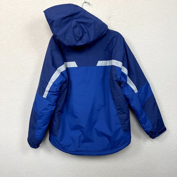 LL Bean Blue Nylon Ski Snowboard Winter Full Zip Jacket Coat Mens size Medium - Picture 10 of 10